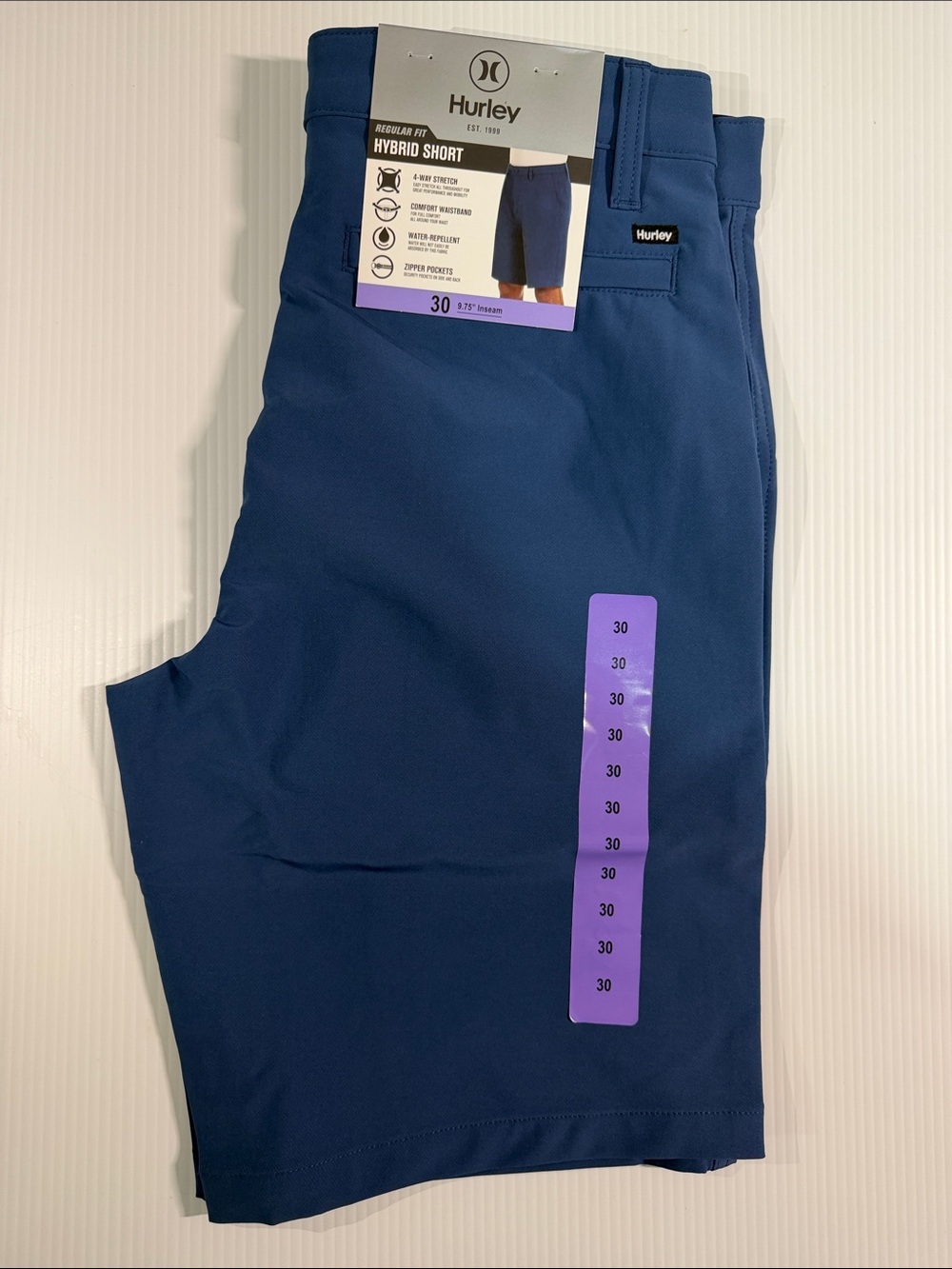 Hurley Hybrid Shorts Men's Blue Color Size 30 inseam 9.75
